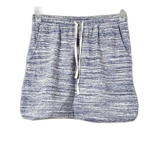 Ann Taylor LOFT Sz XS Heathered Stripe Drawstring Waist Sports Skirt